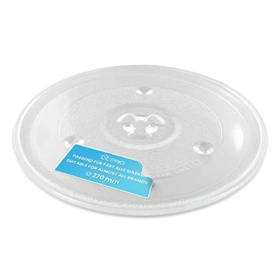 Imagen de DL pro plato giratorio universal de 27cm para microondas cristal redondo con 3 botones y diametro 270mm