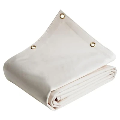 Imagen de Lona para Techos 5x6 m Blanco Crema Garantía de 8 años TECPLAST LP640TO impermeable PVC techadores y carpinteros