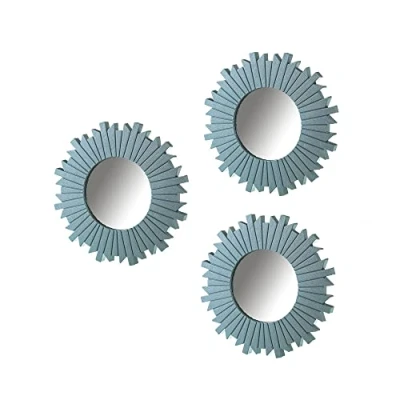 Imagen de Dcasa Set 3 espejo azul polipropileno 25 cm
