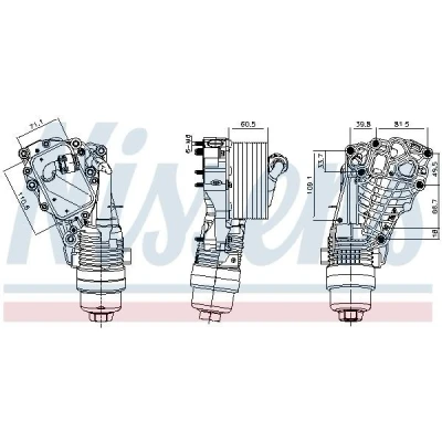 Imagen de NISSENS 91399 Radiador de aceite con alojamiento del filtro MINI: Hatchback
