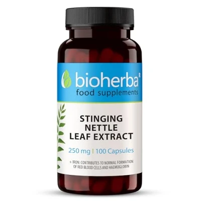 Imagen de Ortiga Forte de BIOHERBA Suplemento Natural con Extracto Hojas 250 mg y Hierro 100 Cápsulas para Vitalidad Bienestar