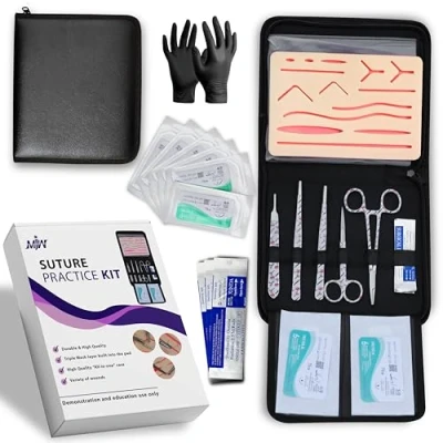 Imagen de Kit de sutura odontología e implantes en Dientes Goma Blanda, Color Rosa, Modelo periodontitis y encías, para Uso práctica Entrenamiento