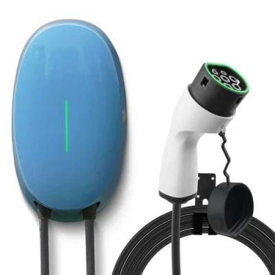 Imagen de EIDYBOX 7,2KW Wallbox Tipo 2 Cargador Coche Electrico, 32A Monofasico Estación de Carga doméstica con Cable 7 m para EV PHEV Impermeable IP66 Azul