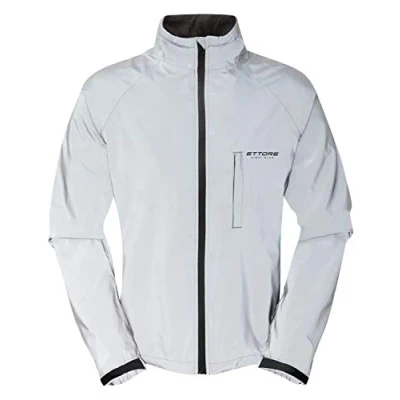 Imagen de Ettore Chaqueta De Ciclismo Impermeable Y Transpirable Alta Visibilidad En Color Plata Para Hombre Night Glow XL