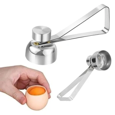 Imagen de RXKFIGX Abridor de Huevo Separador Cáscara Acero Inoxidable Topper Cortador Herramienta Egg para Huevos Duros Suaves