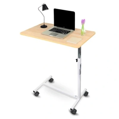 Imagen de Mobiclinic, Mesa Auxiliar, con Ruedas, Modelo Meseta, de Altura Regulable, Ruedas para sofá y Cama, Ligera Ayuda Personas Mayores, Elevable