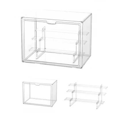 Imagen de Dasellfa Vitrinas para Colecciones, Plexiglass Vitrina Expositora, Expositor Metacrilato, Coleccionista Acrílico Transparente, con Puerta,Figuras de AccióN, Juguetes,Miniaturas (36*23*27cm)