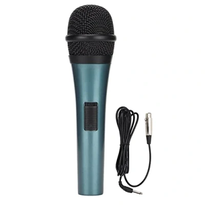 Imagen de Micrófono de Instrumento Musical Dinámico, Mano Cable 3 M XLR para Canto Karaoke, Discurso, Boda, Escenario Y Actividad Al Aire Libre