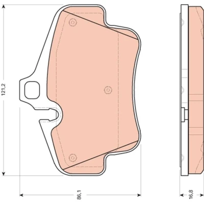 Imagen de TRW GDB1758 Juego de pastillas freno preparado para indicador desgaste PORSCHE: Boxster, Cayman, 911 Coupé