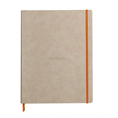 Imagen de Clairefontaine Rhodiarama Cuaderno flexible 160 páginas rayadas, marfil 22 x 29,7 cm 90 g beige