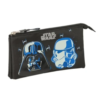 Imagen de Safta Star Wars Rebellion Portatodo Triple, Estuche Infantil, Niño, Ideal para Niños en Edad Escolar, Cómodo y Versátil, Calidad Resistencia, 22x3x12 cm