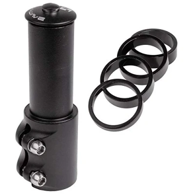 Imagen de M Wave CP Lift Adaptador (Aluminio, para 1 1/8&quot;, Altura Regulable), Color Negro, Unisex Adulto, 32 x 20 cm