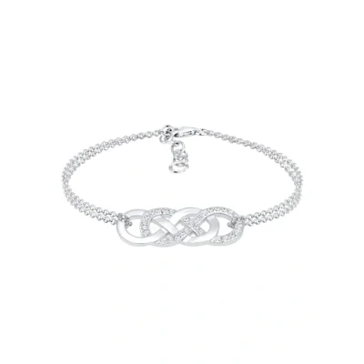 Imagen de Elli Pulsera para mujer Infinity Love con cristales, 16cm, Corte facetado, Crystal