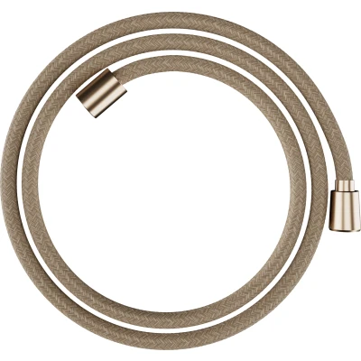 Imagen de hansgrohe Designflex, flexo de ducha universal 1,60 m, sistema anti torsión, manguera flexible y resistente a las torceduras, incl. juntas, bronce cepillado