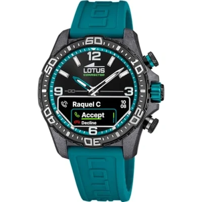 Imagen de LOTUS Reloj Hombre 20000/5 Connected D Caja de Fibra Carbono Negro Correa Caucho Azul