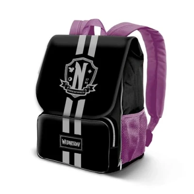 Imagen de Miércoles School Mochila Expandible EXP, Negro, 30 x 45 cm, Capacidad 28 L