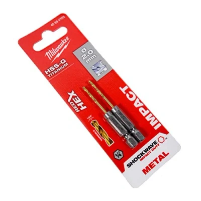 Imagen de Milwaukee Red HEX Shockwave 48894703 Broca para metal HSS G TIN 2 mm