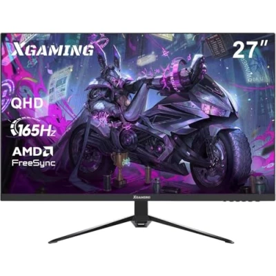 Imagen de XGaming Gaming Monitor 27 Pulgadas, QHD 2560x1440,PC 165Hz,99% sRGB,VA Display, HDR, FreeSync, Low Blue Light Eye Care, VESA, HDMI DisplayPort,Negro