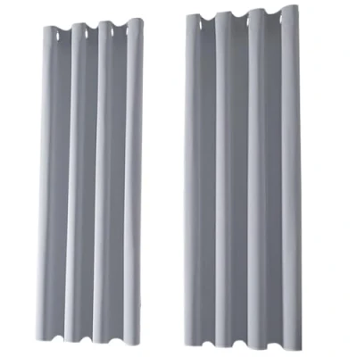 Imagen de LIJIAO Cortinas Salon Modernas 220 x 90 cm Termicas Aislantes Frio y Calor Dormitorio Cortina Corta 2 Piezas para Habitacion Comedor, Gris Claro