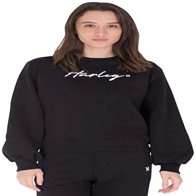 Imagen de Hurley W Oceancare O&amp;O Script Crew Sudadera, Black, S Mujer