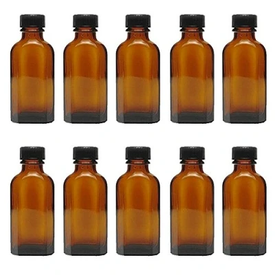 Imagen de Viva Haushaltswaren 10 botellas medicinales en de farmacia cristal marrón con etiquetas 50 ml