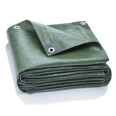 Imagen de GardenMate 6 m x 10 140 g/m2 Lona de protección Home &amp; Garden verde Funda protectora impermeable