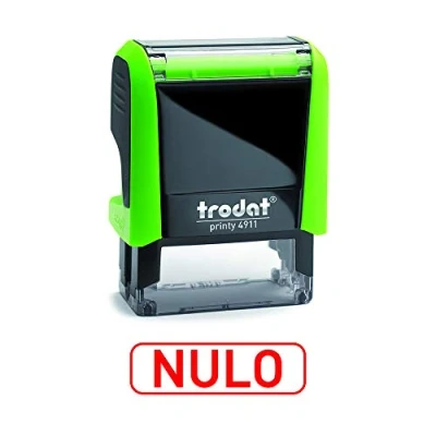 Imagen de Trodat 4911 Printy Sello Fórmula Comercial con Texto Español NULO, entintaje automático, Tamaño de la Placa 37 x 14 mm, Rojo