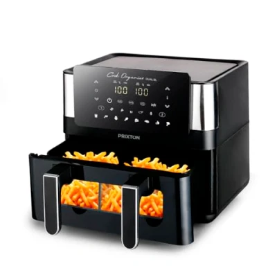 Imagen de Freidora De Aire Prixton Cook Organics Dual 8l Negro