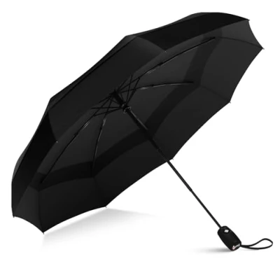Imagen de Repel Umbrella Windproof Travel Umbrellas for Rain Easy Auto Open Close, Durable &amp; Compact Umbrella, Strong Fiberglass Frame, Waterproof Canopy Backpack, Purse, Portable