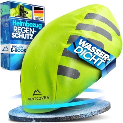 Imagen de Nextcover® funda universal para casco de bicicleta y lluvia, 100 % resistente al viento agua, reflectante todos los cascos, casco, protección contra la lluvia
