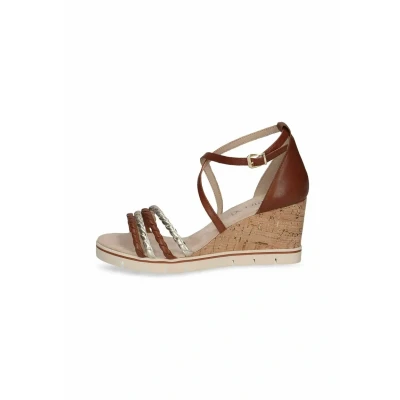 Imagen de CAPRICE Mujer 9 28305 42, Sandalias con cuña, Cognac Comb, 39 EU