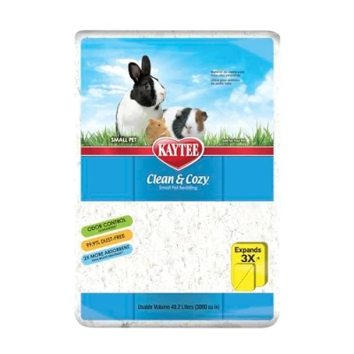 Imagen de Kaytee Superpet Clean &amp; Cozy Animales pequeños/Roedor/Cama para hámster Blanco 99,9% Libre de Suciedad Control olores 49,2 litros