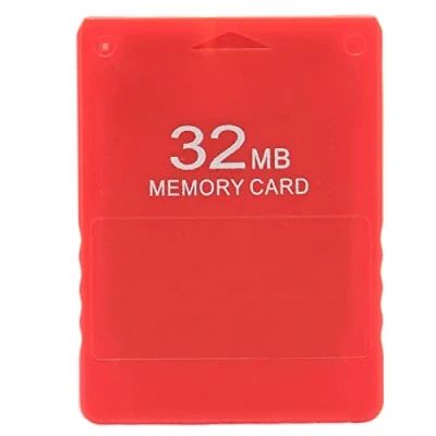Imagen de Tarjeta de Memoria para PS2, Juego Alta Velocidad 32 MB Plug and Play FMCB1.966 Datos Externa Consola Juegos Playstation 2 PS2(Rojo)