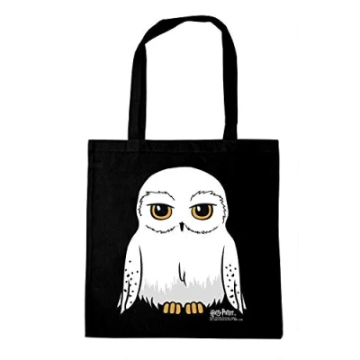 Imagen de Logoshirt Harry Potter Lechuza Hedwig Sac de courses Cabas réutilisables negro Diseño original con licencia