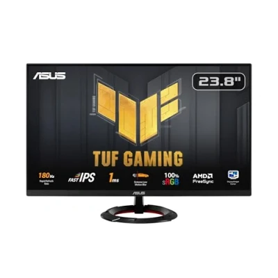 Imagen de ASUS TUF Gaming VG249Q3R Monitor para Juegos 23.8 Pulgadas, Full HD (1920 x 1080), 180Hz, IPS rápido, Extreme Low Motion Blur™, 1 ms (GTG), FreeSync™, sobremarcha Variable, 100% sRGB