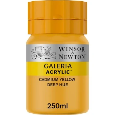 Imagen de Winsor &amp; Newton Galería Pintura Acrílica, Amarillo (Cadmium Yellow Deep Hue), 250 ml,