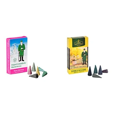 Imagen de Crottendorfer Juego de 2 conos incienso mezcla anual, colores, verano, tamaño: M Total 48 unidades Fabricado en Alemania