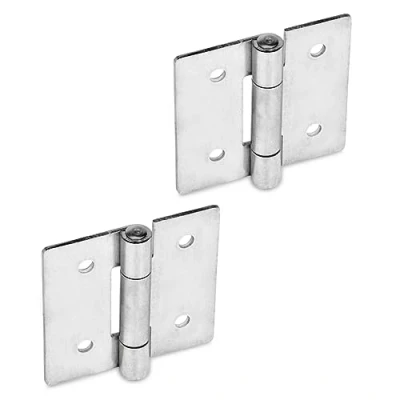Imagen de Ganter Normelemente GN 136 NI 60 B Bisagras de Chapa Acero Inoxidable, Plata, Länge: 60mm x 60mm, Set 2 Piezas