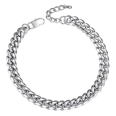 Imagen de PROSTEEL Chapado en Oro Amarillo Acero Inoxidable Cadena de Hombre 6mm Ancho cadeba Collar sin Colgante Estilo Freno Simple y Hip Hop Rock