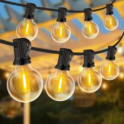 Imagen de ZYRIVON Guirnalda Luces Exterior, 30M 50+3 G40 Bombillas Led Interior Jardin Inastillable, 2700K Impermeable Cadena con Enchufe Ideal para Terraza,Fiestas,Bodas,Patio,Cafe,Pergola,Navid
