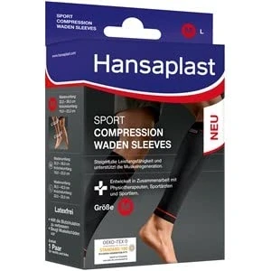 Imagen de Hansaplast Sport Compression Wear Medias de compresión para pantorrilla dar soporte a la musculatura, 1 par, tamaño S/M