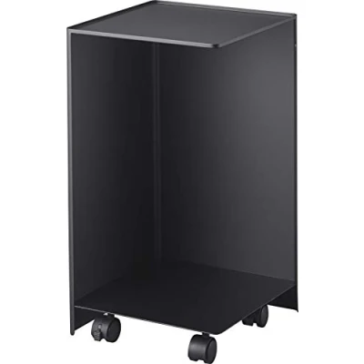 Imagen de Yamazaki 5281 Tower Portarrollos de Papel higiénico con Ruedas, Negro, Acero, Minimalista, 23.5 x 43 cm