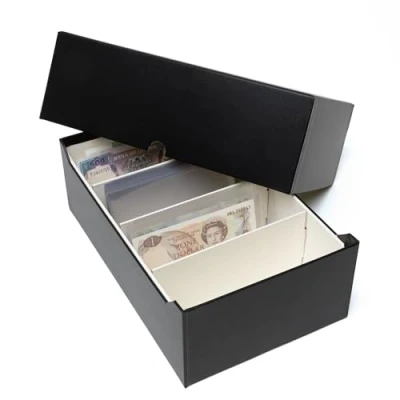 Imagen de Leuchtturm 368381 Caja de archivo LOGIK para 500 billetes, color negro