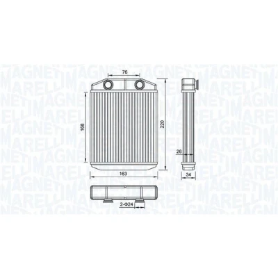 Imagen de MAGNETI MARELLI 350218516000 Radiador de Calefaccion