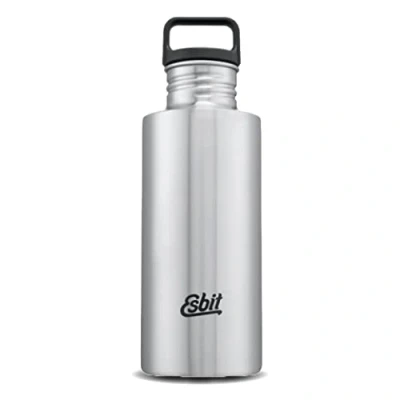 Imagen de Esbit Botella de agua Sculptor, acero inoxidable, libre BPA; negro, plata y más colores, 0,75L 1L, colegio, agua, ciclismo, deporte