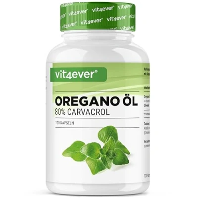 Imagen de Aceite de Orégano 120 Cápsulas con 150 mg Premium: 80% Carvacrol y 10 veces concentrado 100% Francia Origanum vulgare Altamente dosificado