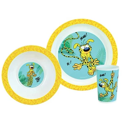 Imagen de FUN HOUSE 005860 MARSUPILAMI Juego de comidas compuesto por plato, cuenco y vaso para niños
