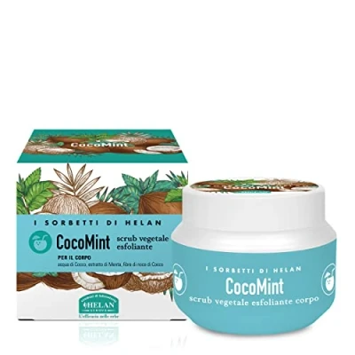 Imagen de Helan, I Sorbetti CocoMint Exfoliante Corporal Fresco y Vegetal con Agua de Coco Extracto Menta, Gel Coco, Manteca Exfoliante, Iluminadora Suavizante, 150 ml