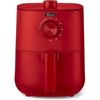 Imagen de BELLA Freidora de Aire 3 L, Sin Precalentamiento, Aceite, Sartén Antiadherente y Bandeja para Elementos Crujientes Aptas Lavavajillas Facilitar la Limpieza, Color Rojo Mate