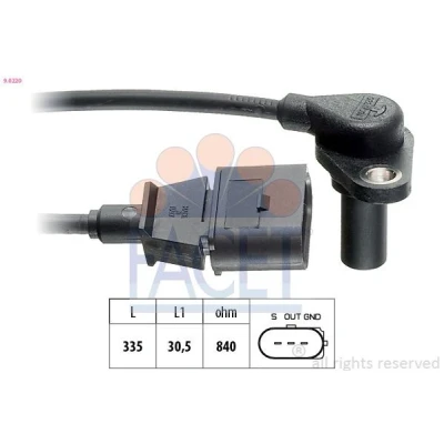 Imagen de FACET 9.0220 Sensor de Cigueñal Made in Italy OE Equivalent VOLKSWAGEN: Golf 4, New Beetle Hatchback, SEAT: Leon I Toledo 2 Limousine